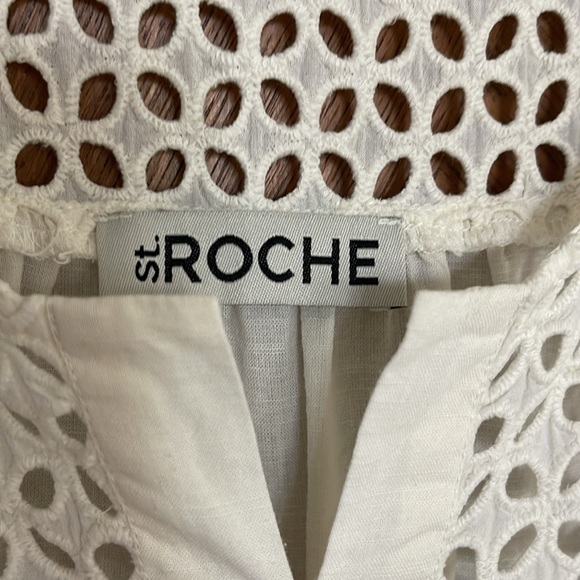 St Roche boxy eyelet trim top EXCELLENT - Picture 3 of 5
